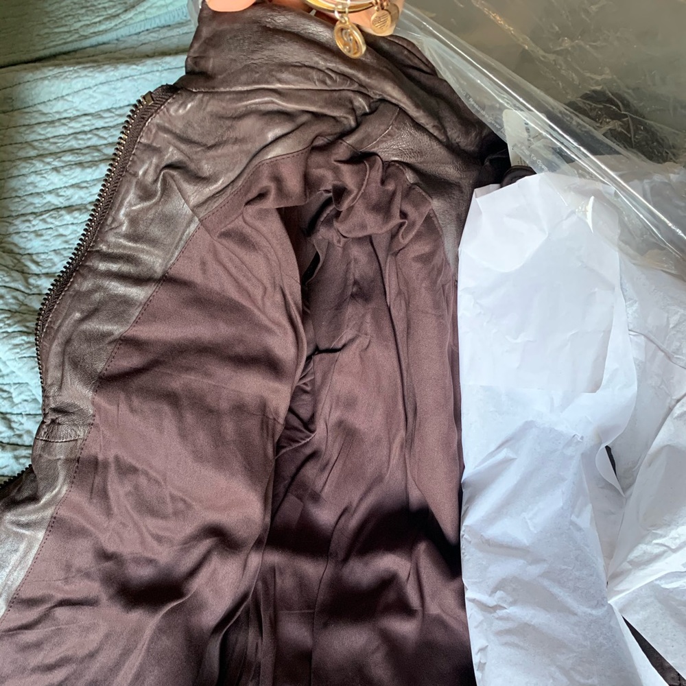 Free People Fitted And Rugged Leather Jacket - Picture 4 of 4